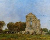 尤金 布丹 : Deauville, Ruins of the Chateau de Lassay